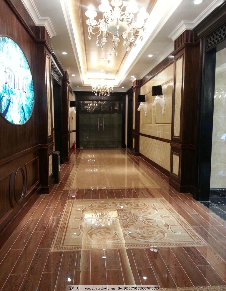 瓷砖展厅走廊 展厅通道 欧式风格 拼花地面 陶瓷展厅走廊 摄影 建筑