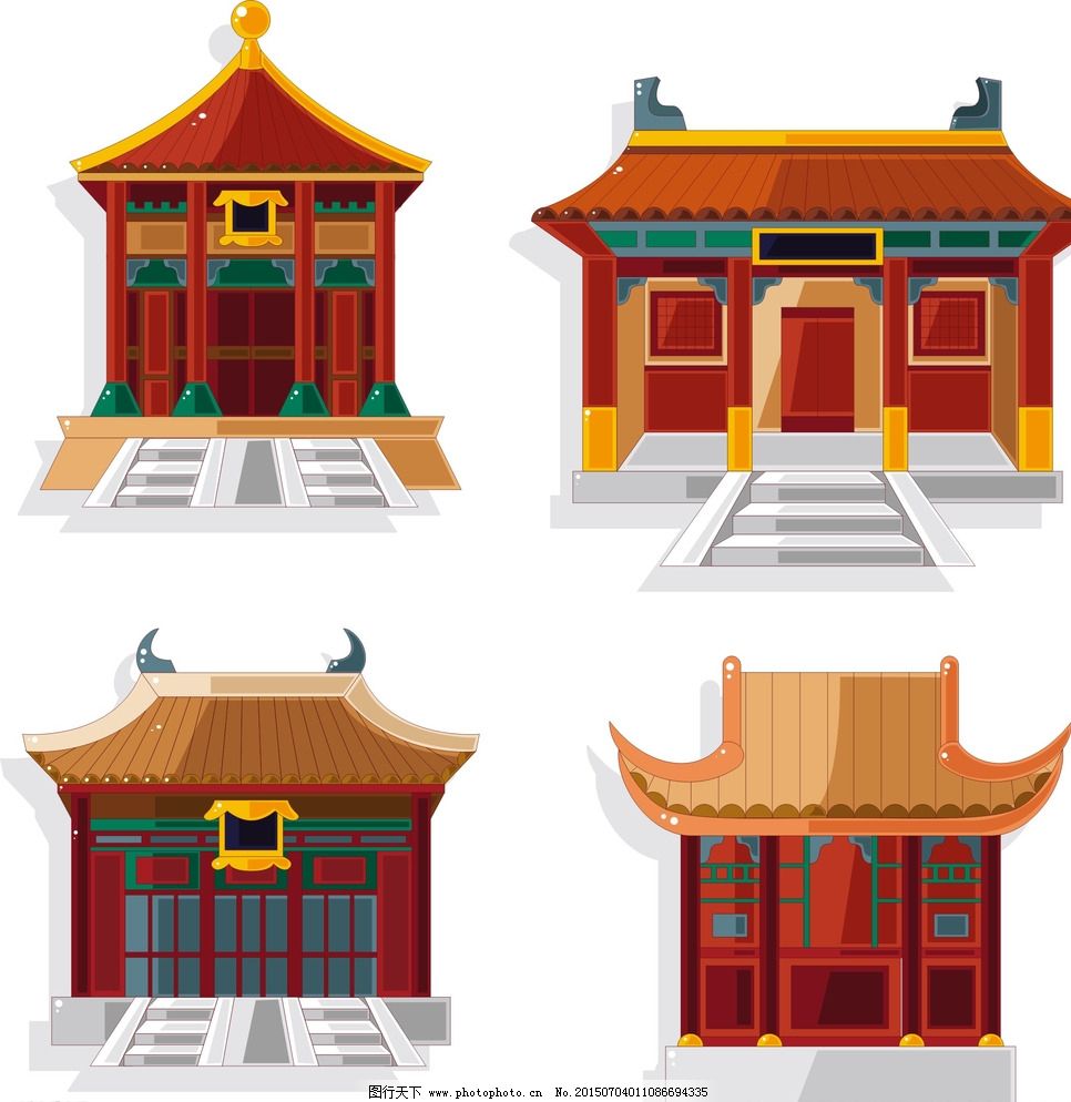 宫殿 宫殿素材 古城 古代 古典 古代 建筑物 城堡 矢量宫殿素材 中国
