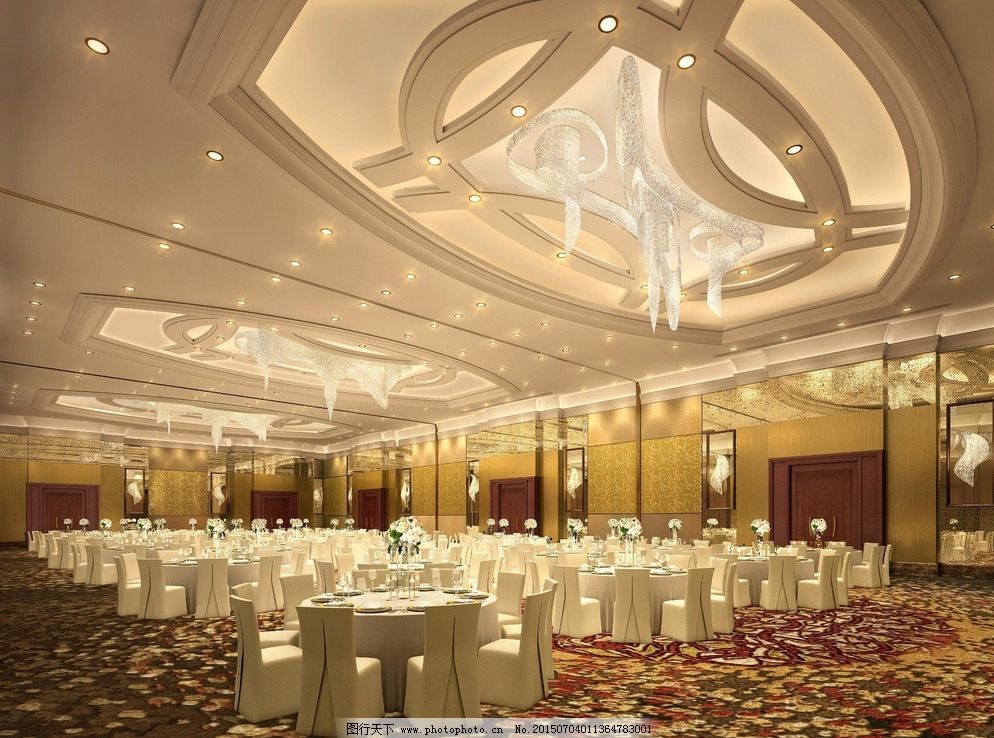 酒店宴会厅效果图图片