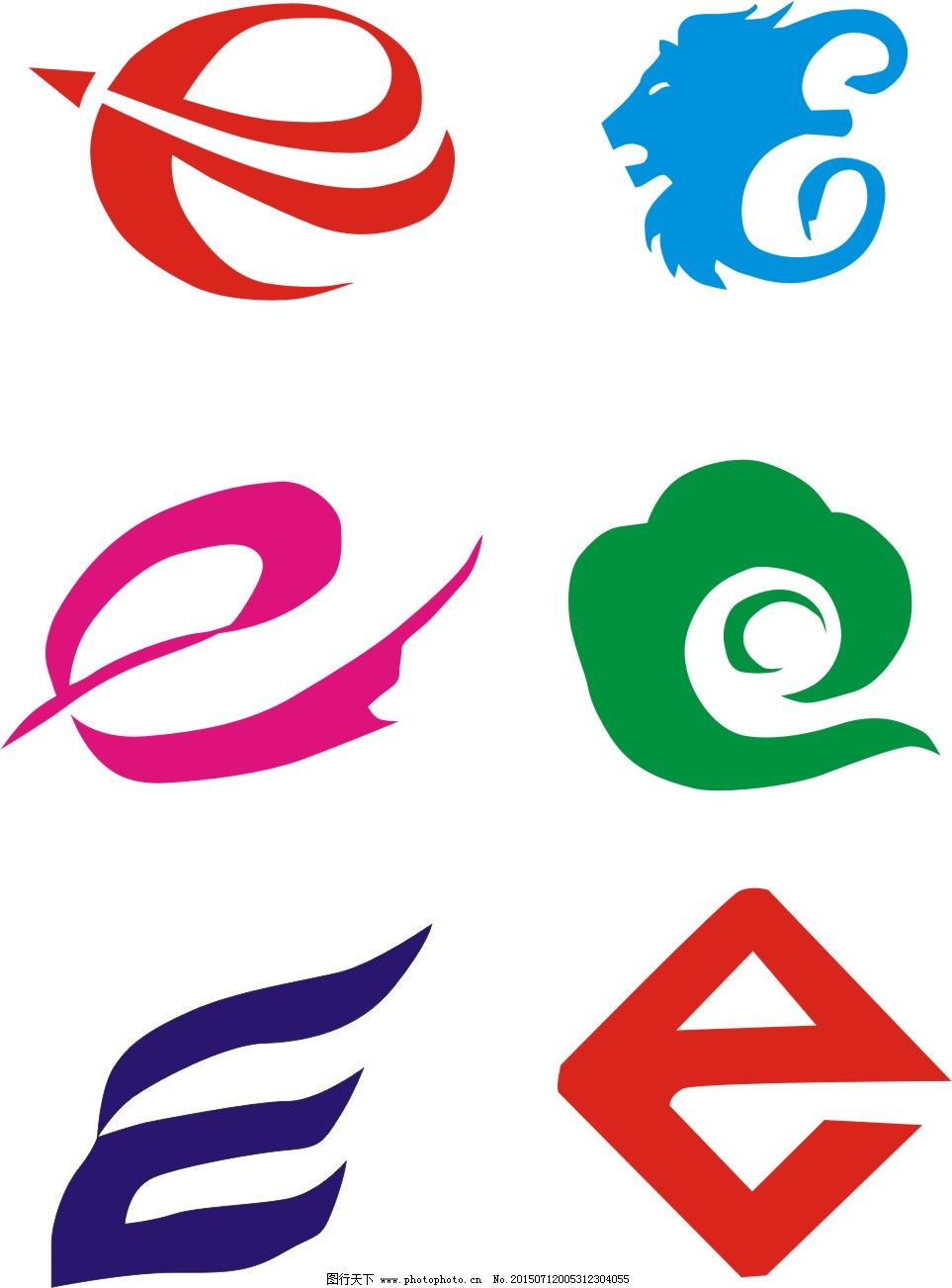 科技LOGO E字母LOGO设计素材 E字母创意设计LOGO E字母变形LOGO设计 字母LOGO设计 电子通迅LOGO设计生物 科技LOGO 矢量图 广告设计