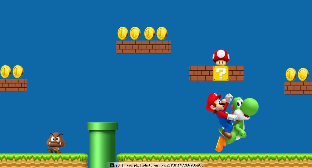 超级玛丽游戏界面分层图片