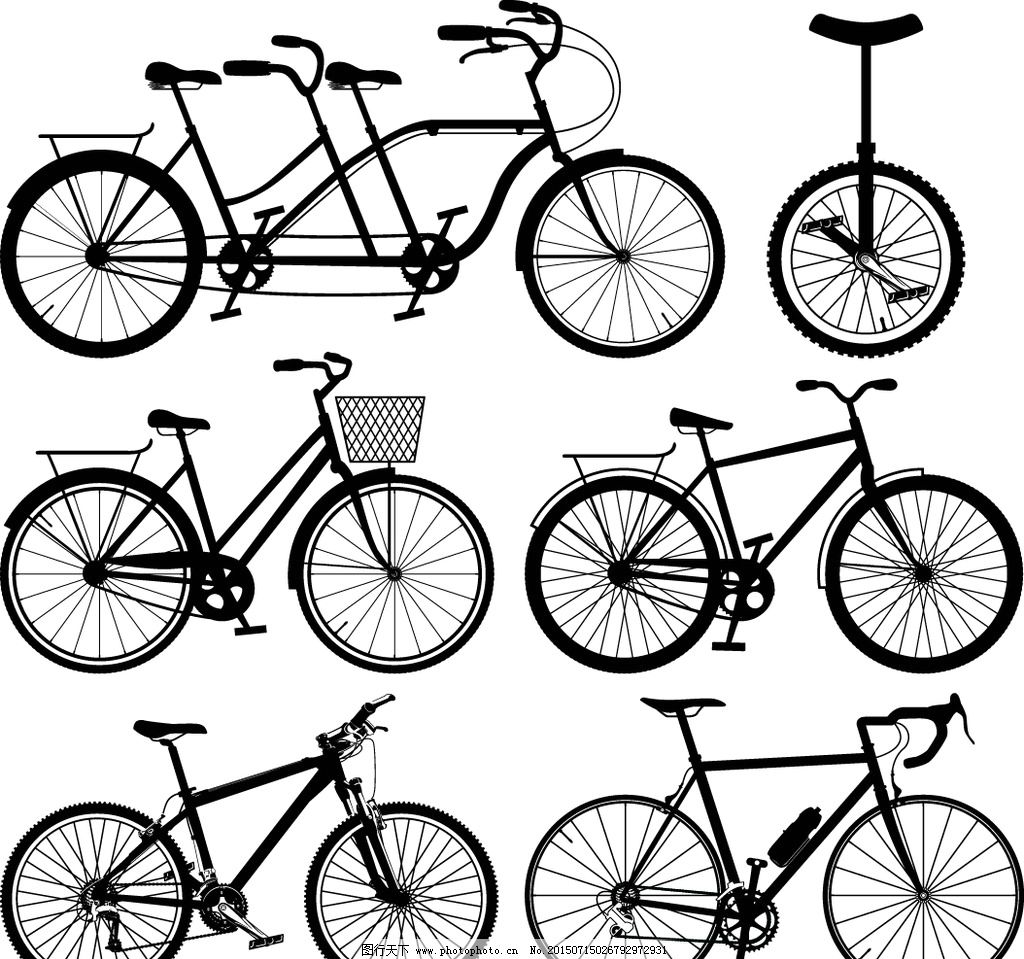 自行车简笔画 自行车简笔画简单又漂亮 - 水彩迷