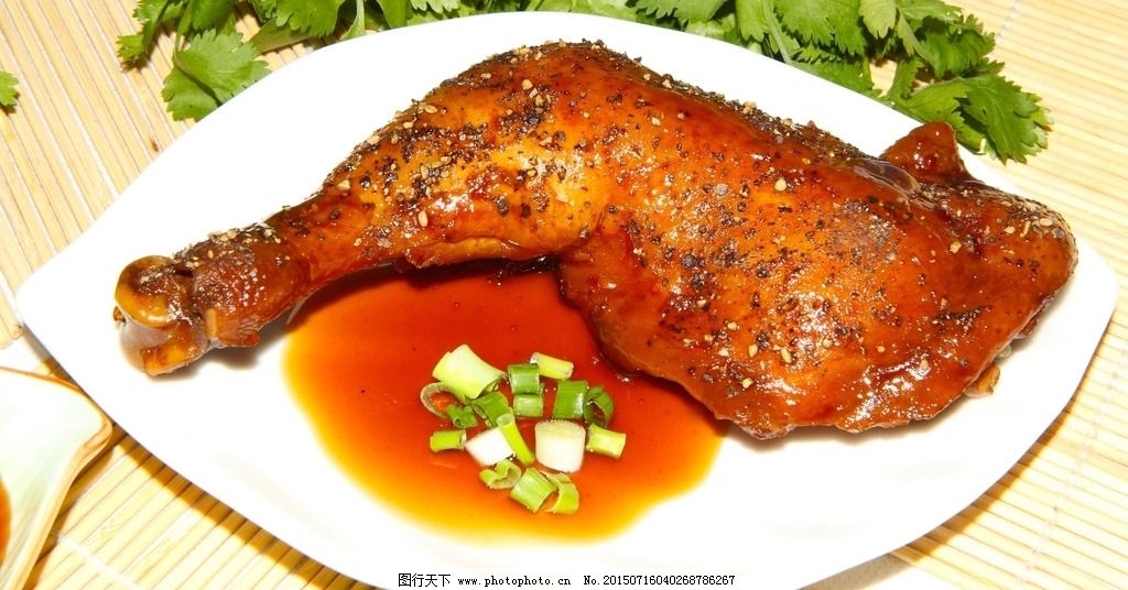黑椒烤鸡腿图片,黑椒鸡腿 手枪腿 餐饮美食 其他
