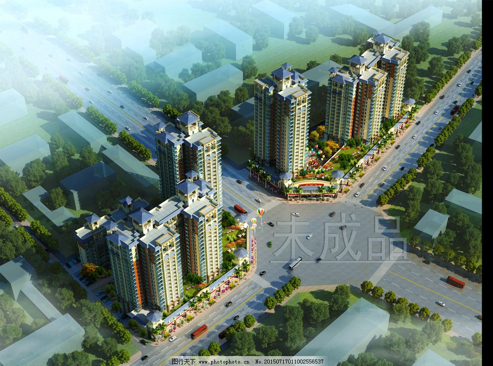 设计 高层住宅效果图 高层住宅效果 河源房产 简欧风格 坡屋顶 jpg