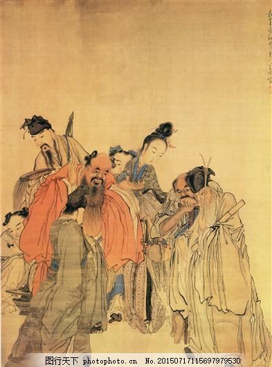 八仙图 人物画 中国古画_0421 设计素材 人物名画 古典藏画