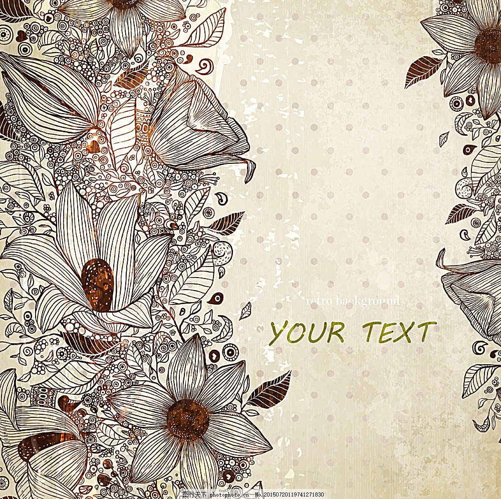 百花齐开,鲜花 盛开的话 其他 空间环境 矢量素