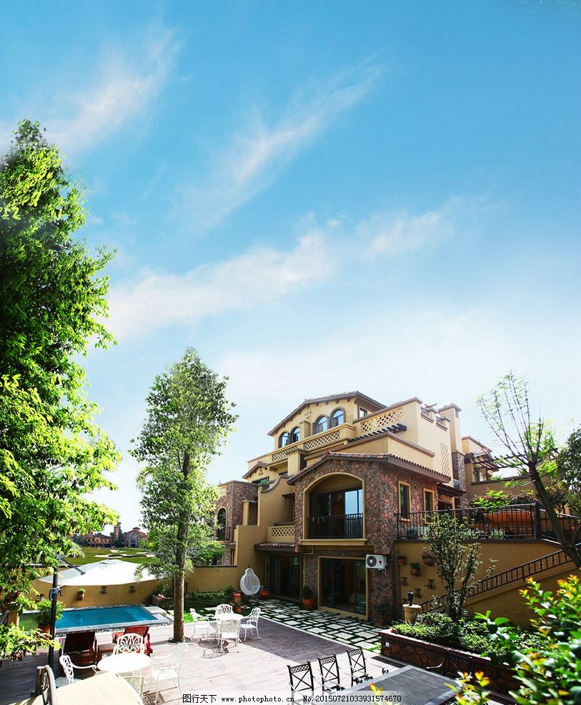 绿草地 马路 夕阳 别墅 建筑 欧式 园林 景观 地产 项目 景区 庄园 建