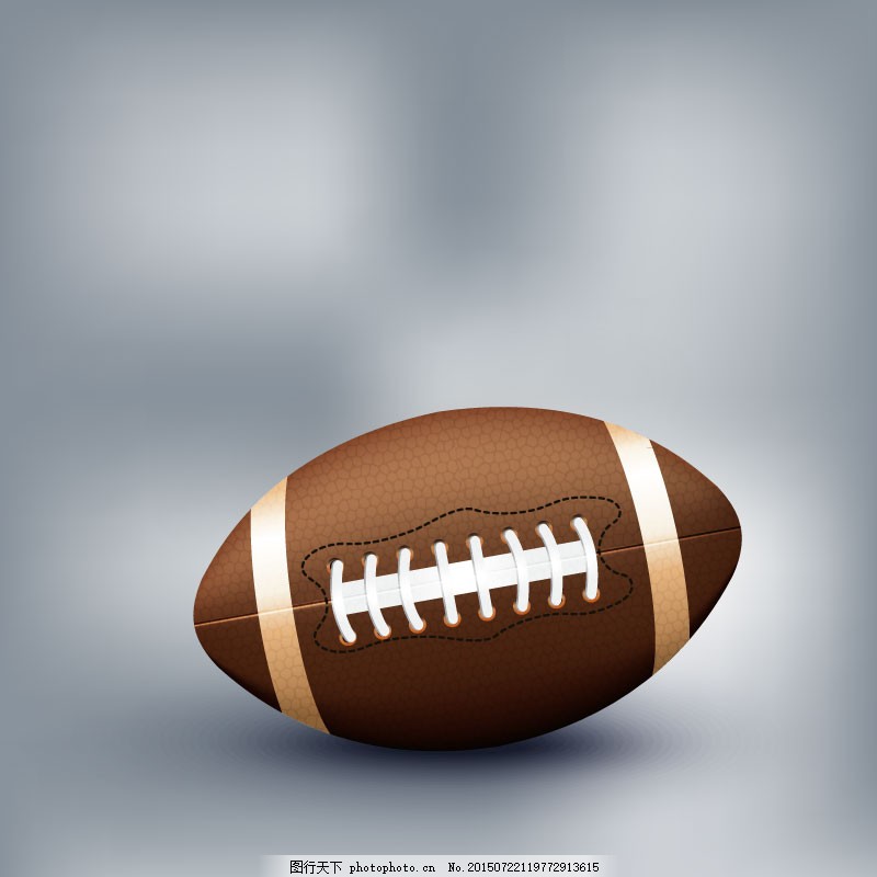 精美美式橄榄球用球矢量素材,立体 美式足球 灰