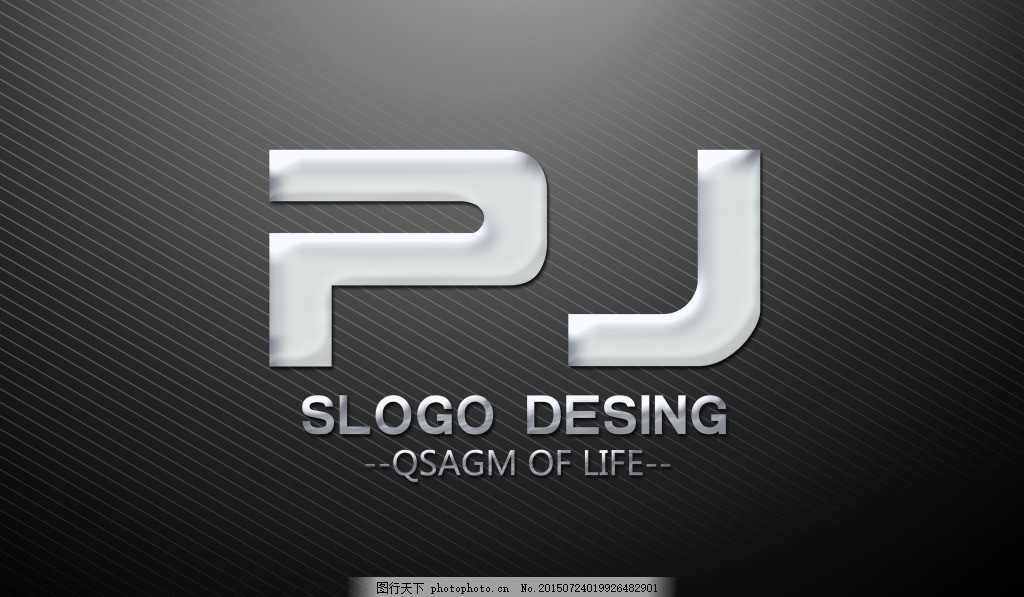 PJ字母logo设计