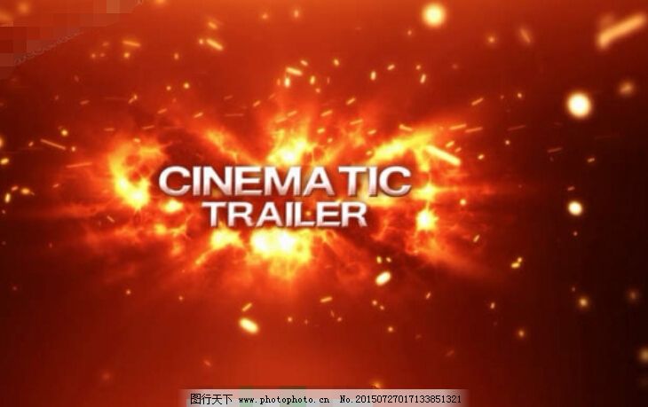 燃烧中的火花粒子电影字幕预告片头免费下载