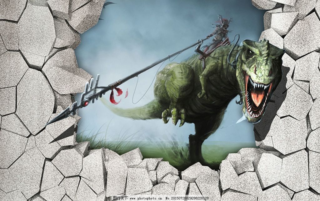 破墙而出立体画图片|广州最新3d立体画破墙而