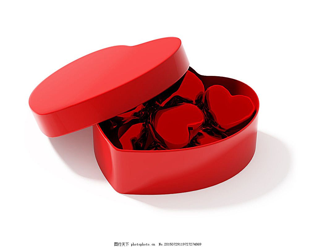 红心礼物,心形 物品 樱桃形状 爱情 情人节素材