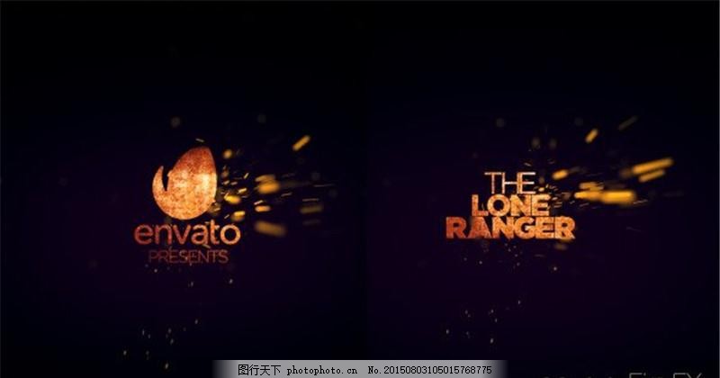 火花电影标志logo演绎动画AE模板