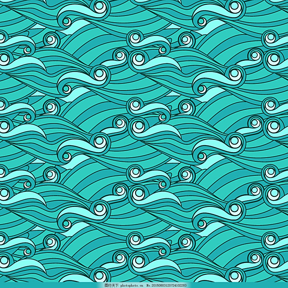 绿色 海浪 花纹 浪花 线条 装饰 卡片 底纹 布纹 墙纸 壁纸 插画 背景