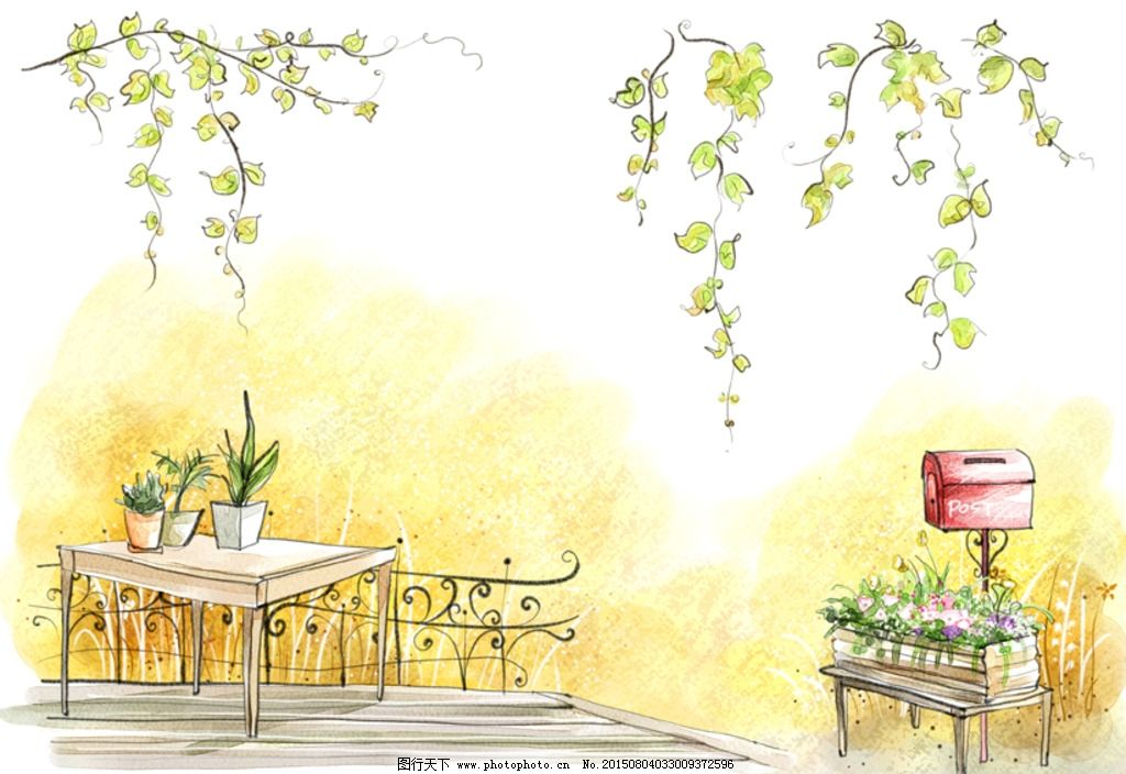 水彩街景风光 水彩街景插画 水粉街景画 邮箱 邮筒 桌子 盆栽 鲜花 栅栏 栏杆 绿叶 手绘淡彩风景 浪漫 唯美背景 梦幻背景 水彩大自然 水粉风景插画 季节色彩 手绘风景 梦幻世界 童话世界 装饰画 艺术画 墙画 写意画 风景画 朦胧意境 水墨画 无框画 手绘卡通插画 设计 PSD分层素材 PSD分层素材 300DPI PSD