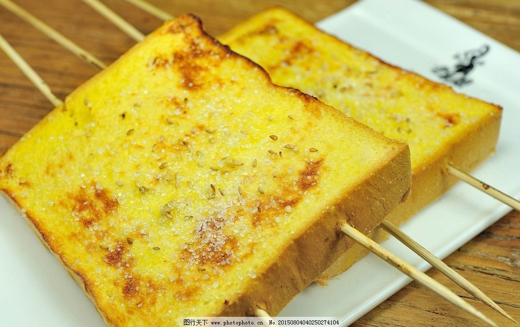 烤面包片图片