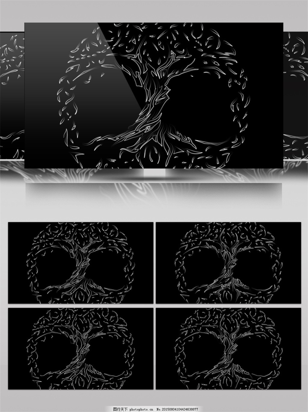黑色潮流骷髅视频素材