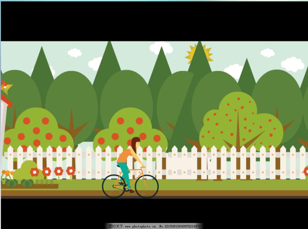 骑自行车flash环保动画
