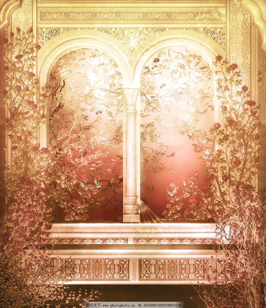 欧式仿古建筑背景图图片