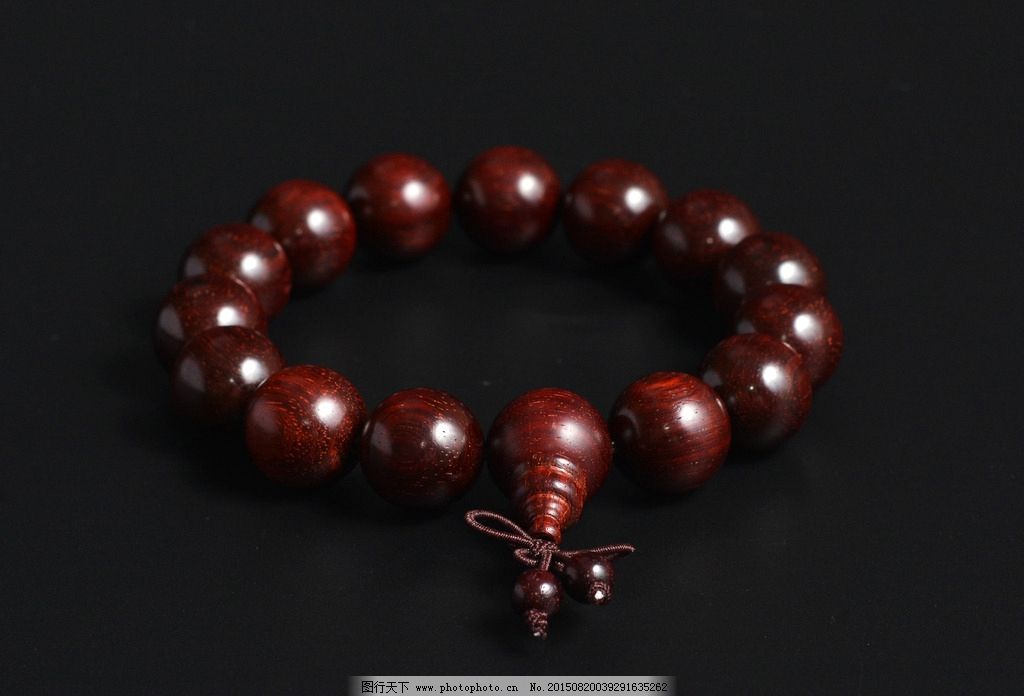 小叶紫檀手串图片