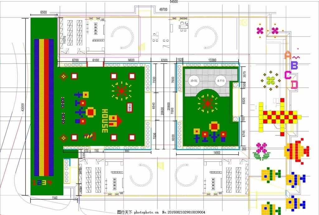 幼儿园设计图 幼儿园 跑道 平面图 图案 现代科文 幼儿园场地 设计