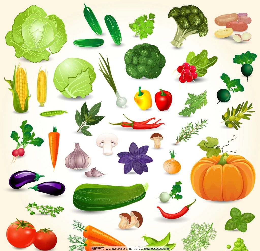 蔬菜卡通形象素材免费下载 - 觅知网