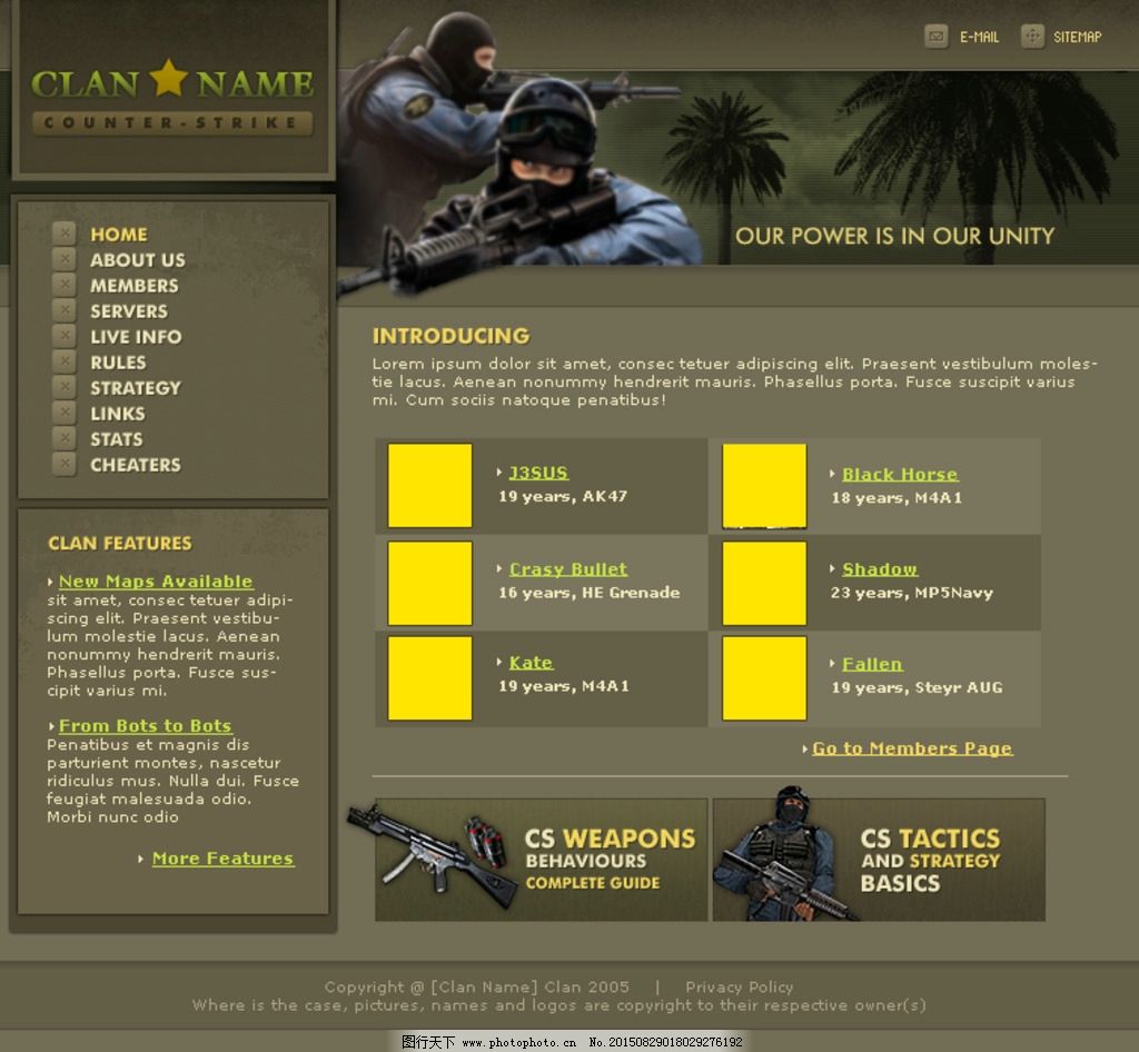 cs国外网页设计模板图片