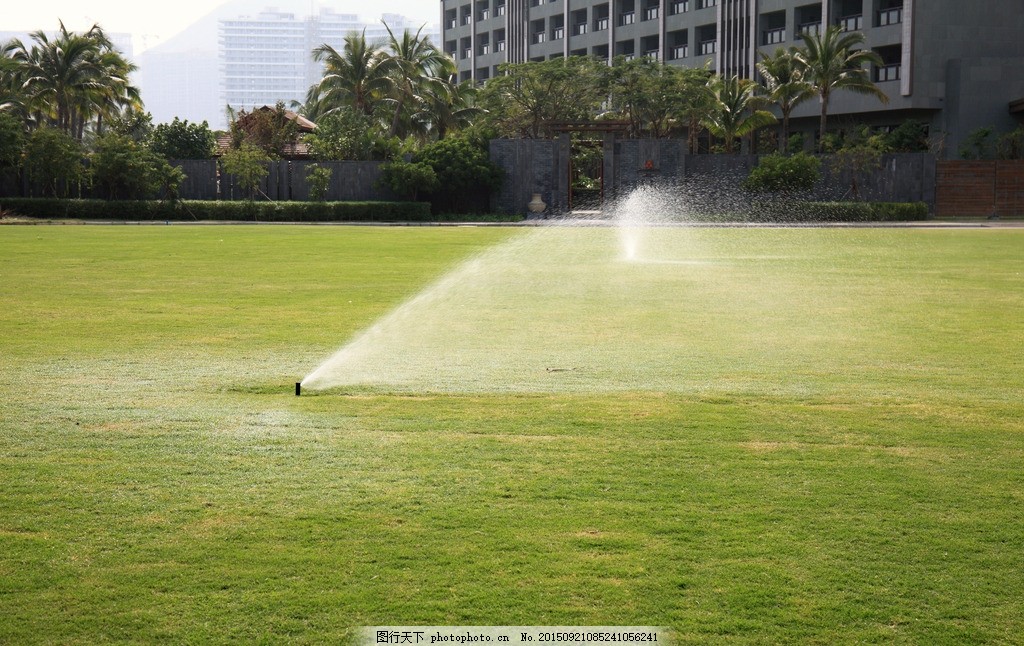 草坪自动浇水器,喷射 绿地 草地 小区 建筑 园林