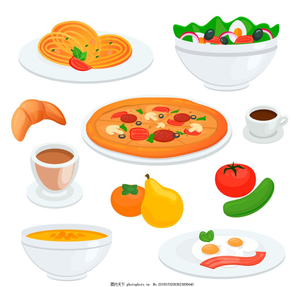 美味的食物卡通画,卡通画好吃的食物,美味的食物儿童画_大山谷图库