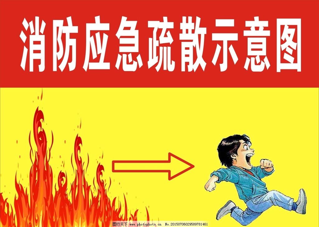 消防应急疏散示意图图片