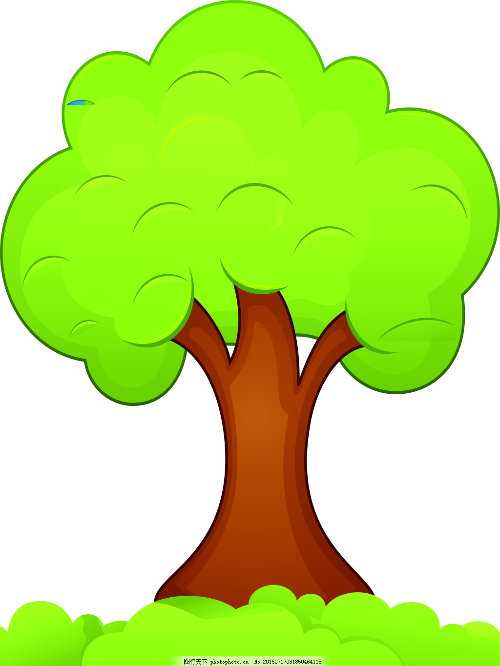 植树节种树小清新风格插画图片-千库网