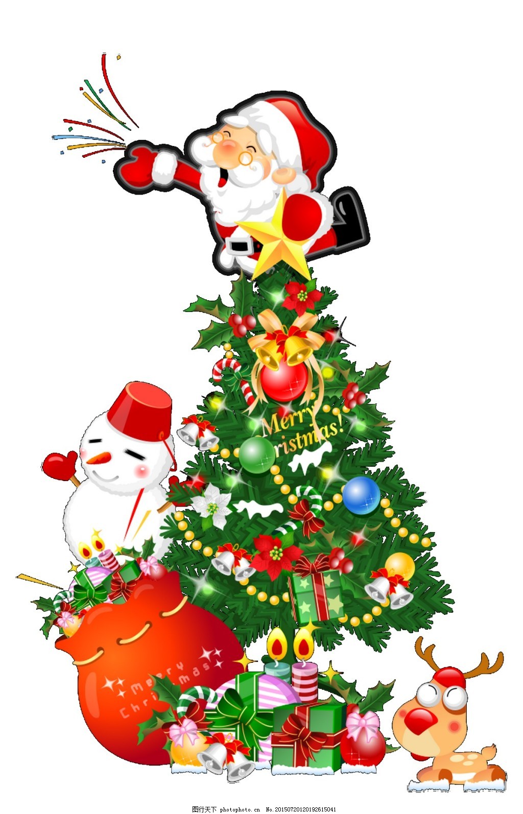 喜庆圣诞节日元素PNG图片_节日元素_设计元素-图行天下素材网