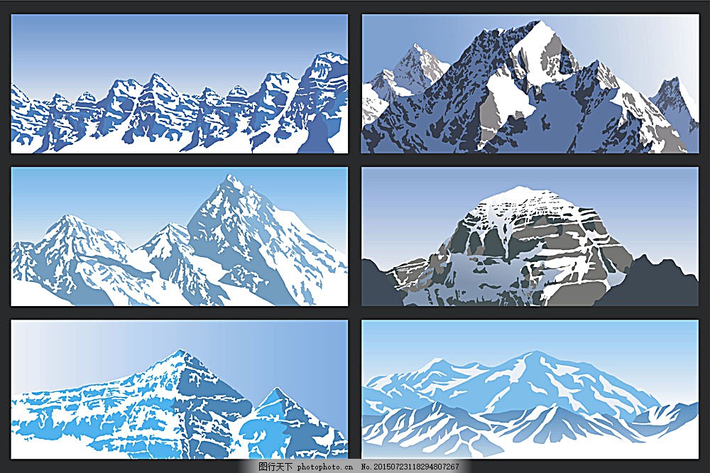 雪山背景图片 广告背景 底纹边框 图行天下素材网
