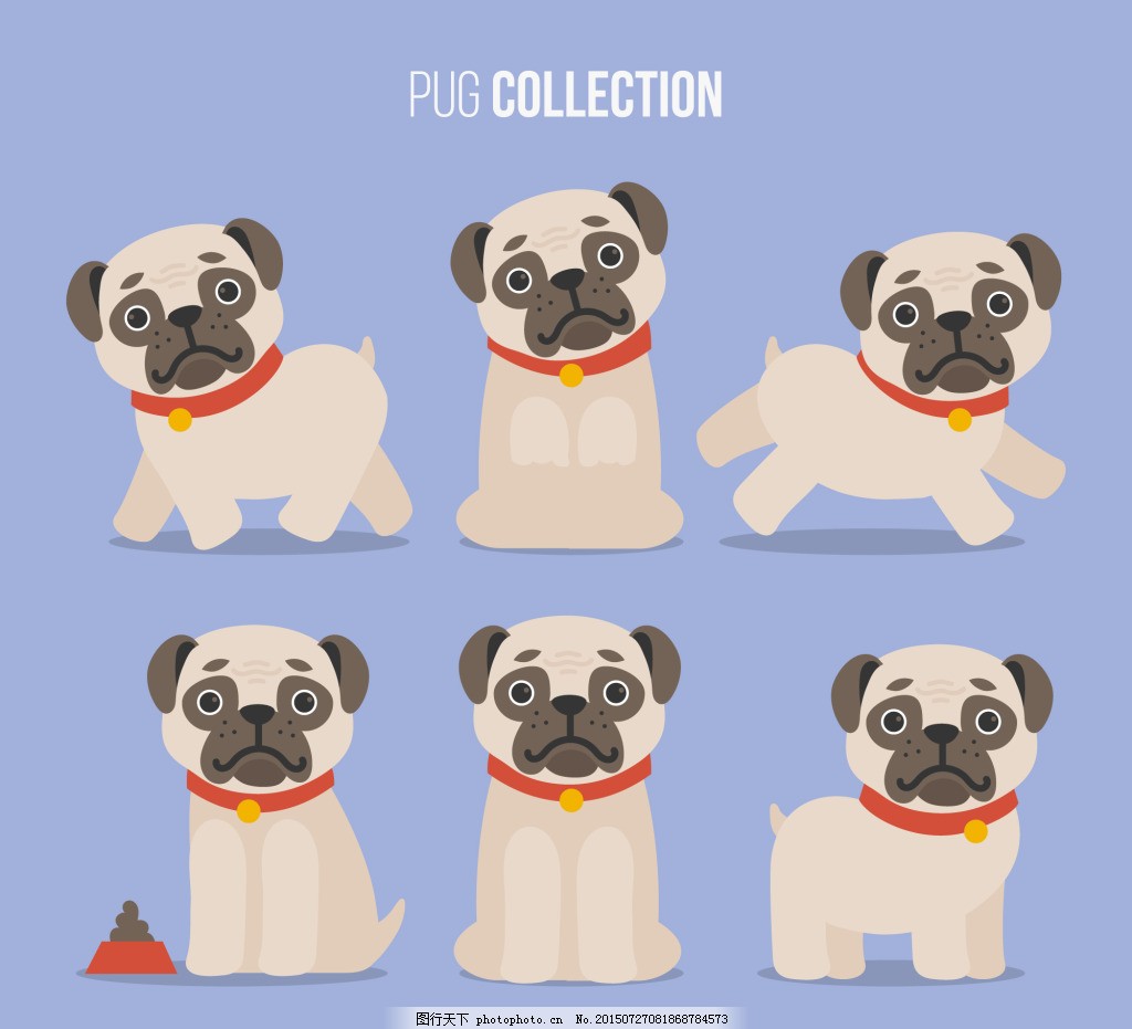 卡通哈巴狗素材图片 卡通动物 动漫卡通 图行天下素材网