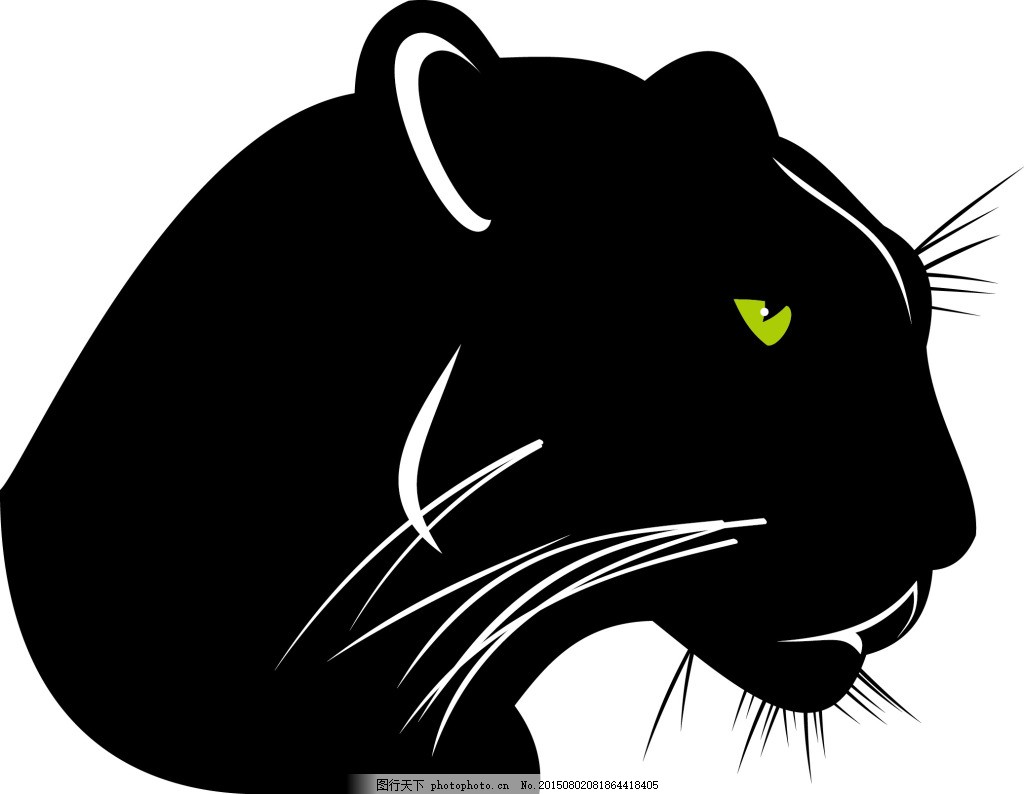 美洲豹剪影图片 卡通动物 动漫卡通 图行天下素材网