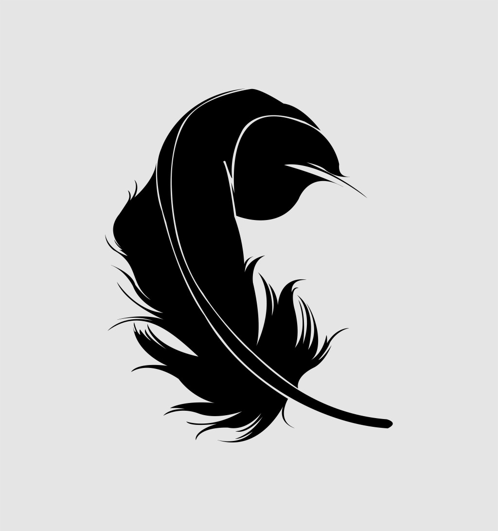 羽毛剪影矢量图_花纹花边_矢量图_图行天下图库