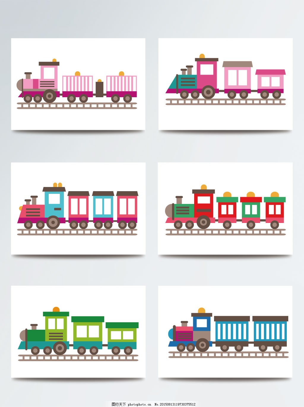 手绘彩色可爱火车插图免抠png透明图片素材-编号24741569-图行天下
