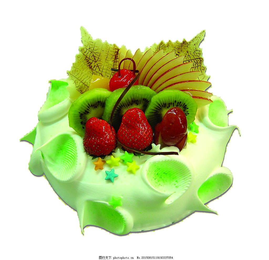 绿色的蛋糕高清图片-千叶网