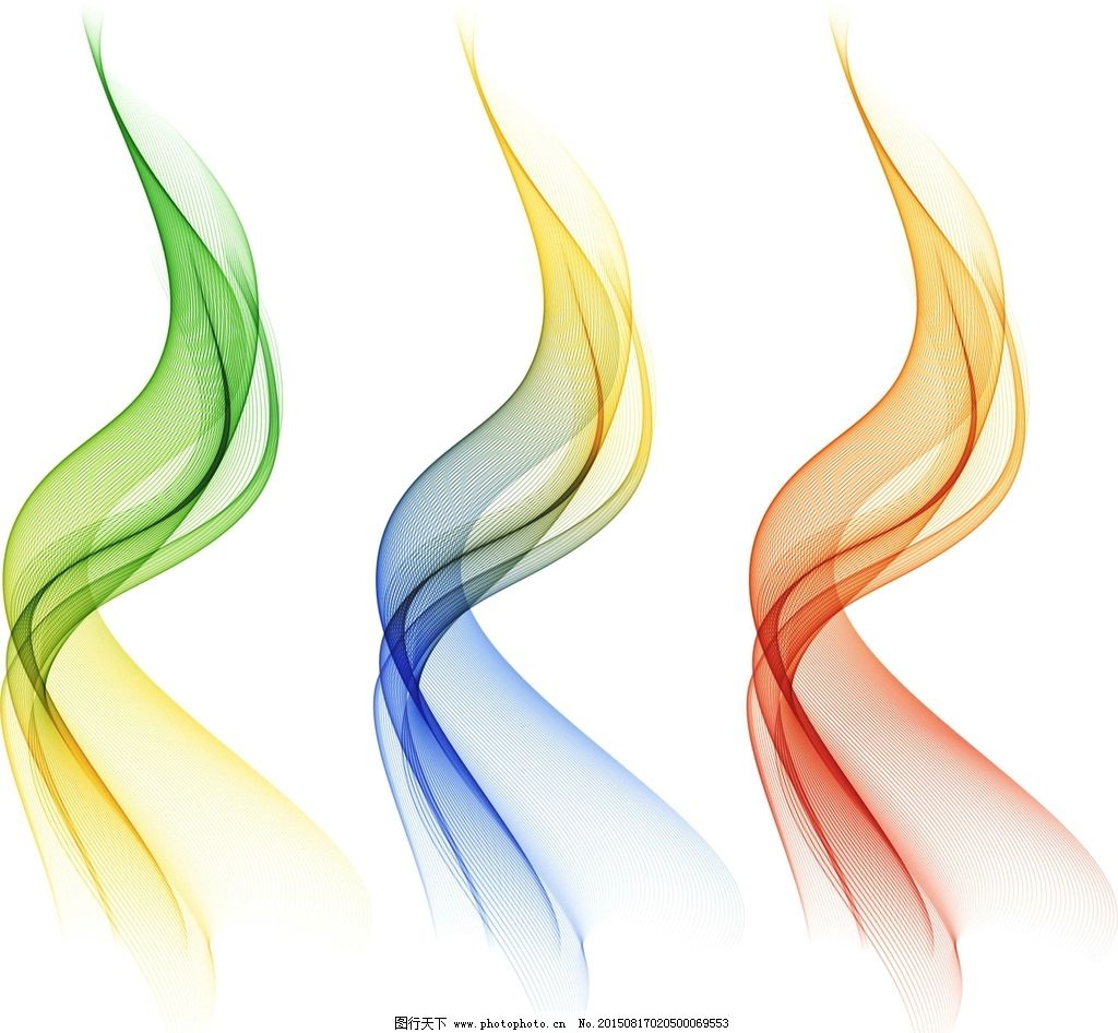 抽象彩虹波浪线背景, 向量图