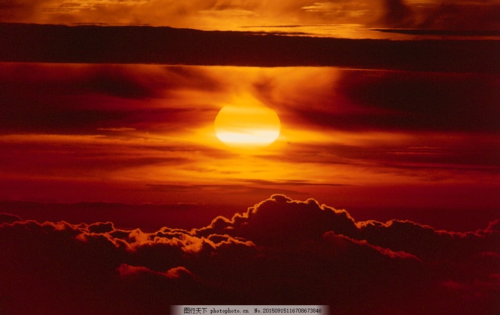 红日 夕阳 落日 日然景色 血红天空 摄影 自然景观 自然风景